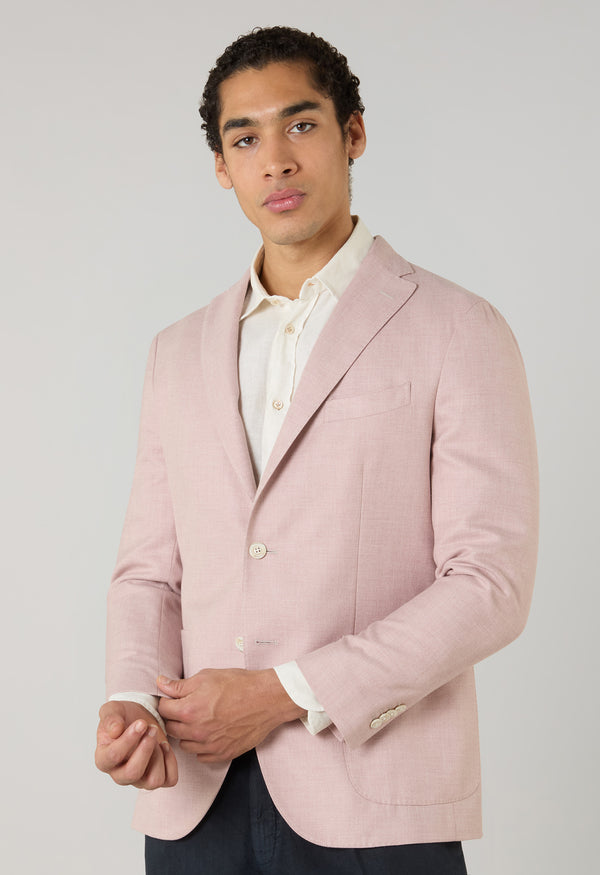 K-Jacket in cotone cashmere e seta rosa